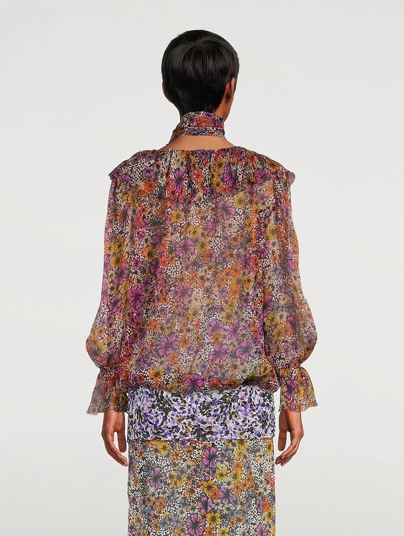 Contera Ruffled Blouse Floral Print