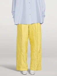 Pila Crinkled Wide-Leg Trousers