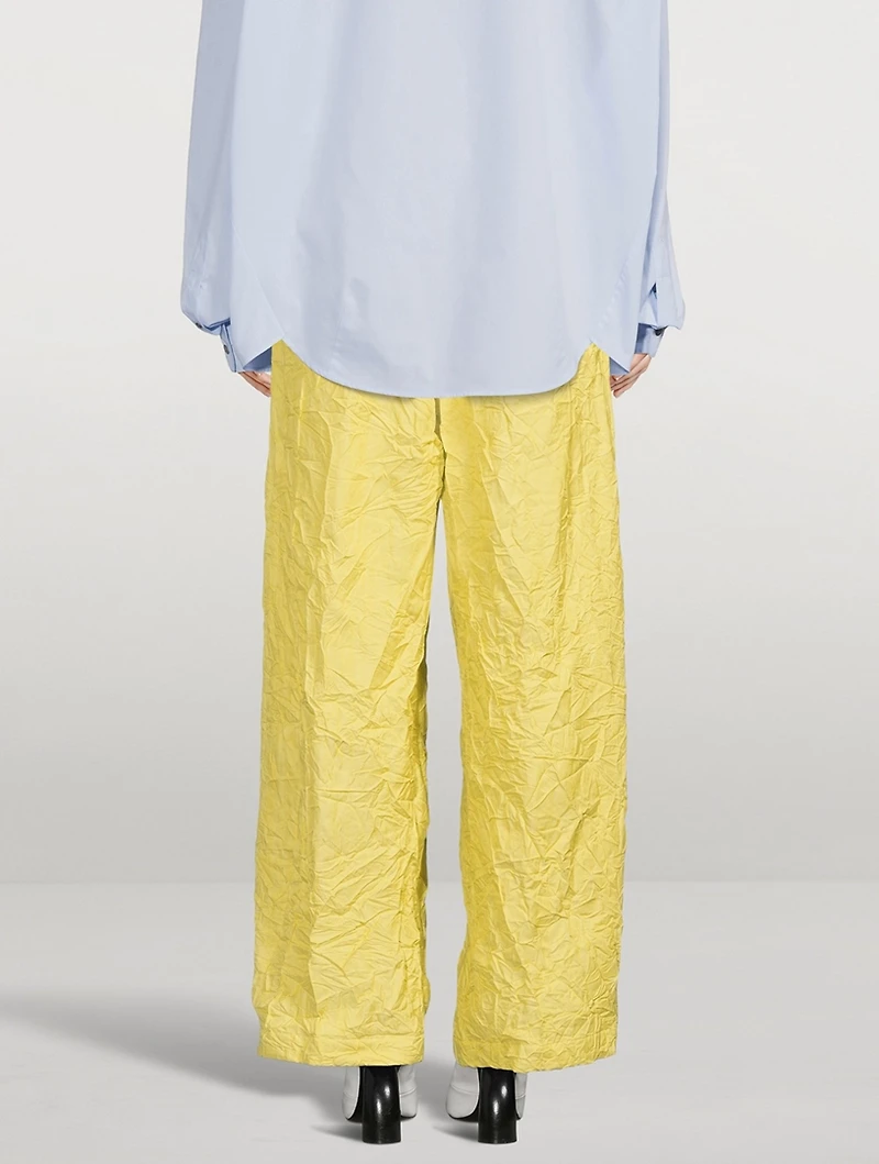 Pila Crinkled Wide-Leg Trousers