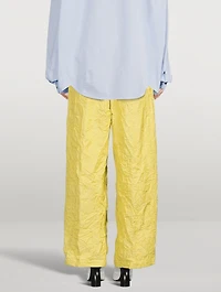 Pila Crinkled Wide-Leg Trousers