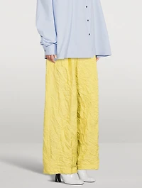 Pila Crinkled Wide-Leg Trousers