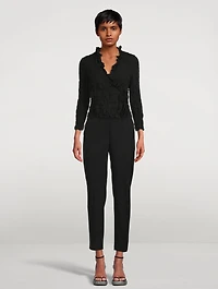 Poumas Slim Trousers People Print