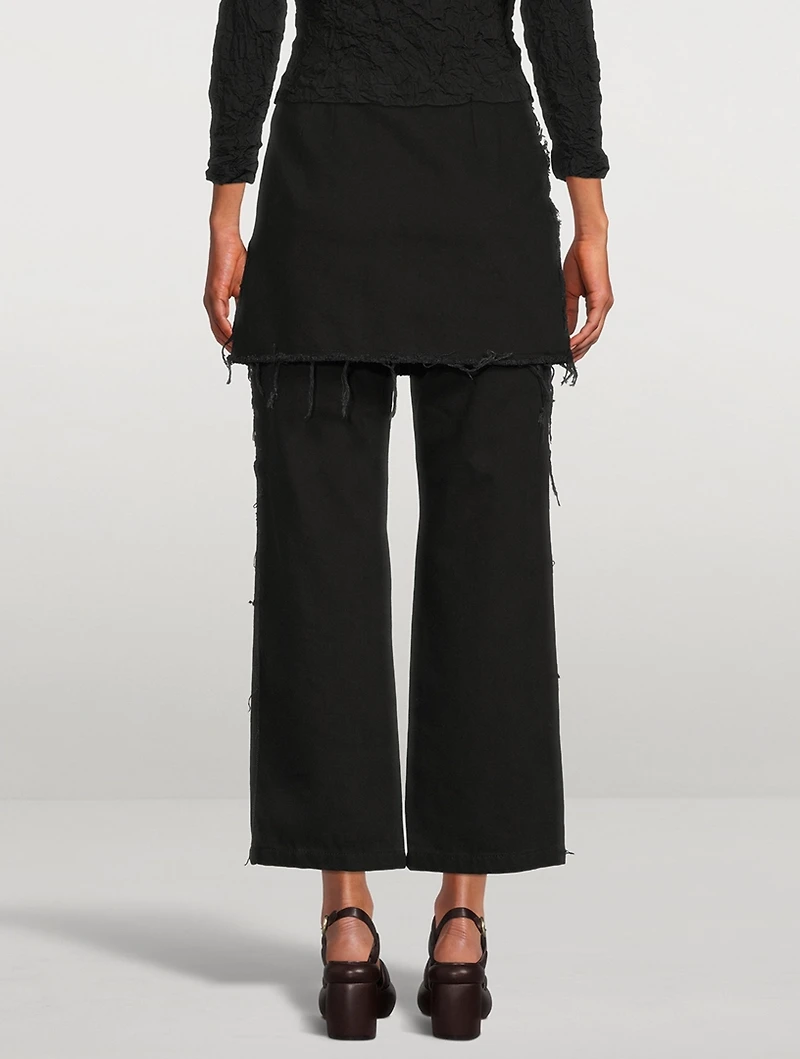 Pinella Layered Wide-Leg Jeans