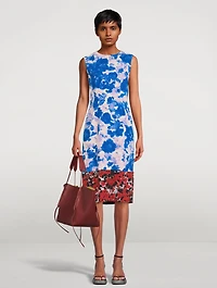 Delavina Sleeveless Midi Dress Floral Print
