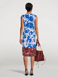 Delavina Sleeveless Midi Dress Floral Print