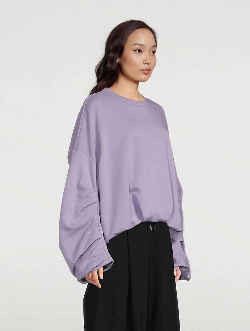 Hannett Ruched-Sleeve Sweatshirt