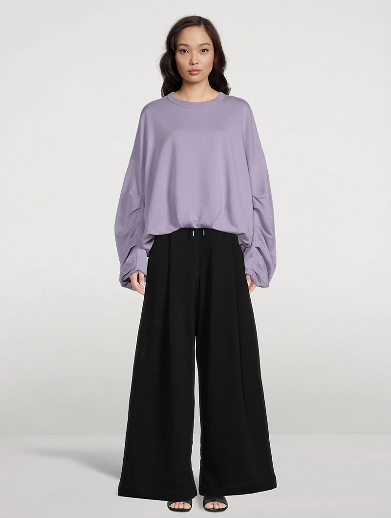Hannett Ruched-Sleeve Sweatshirt