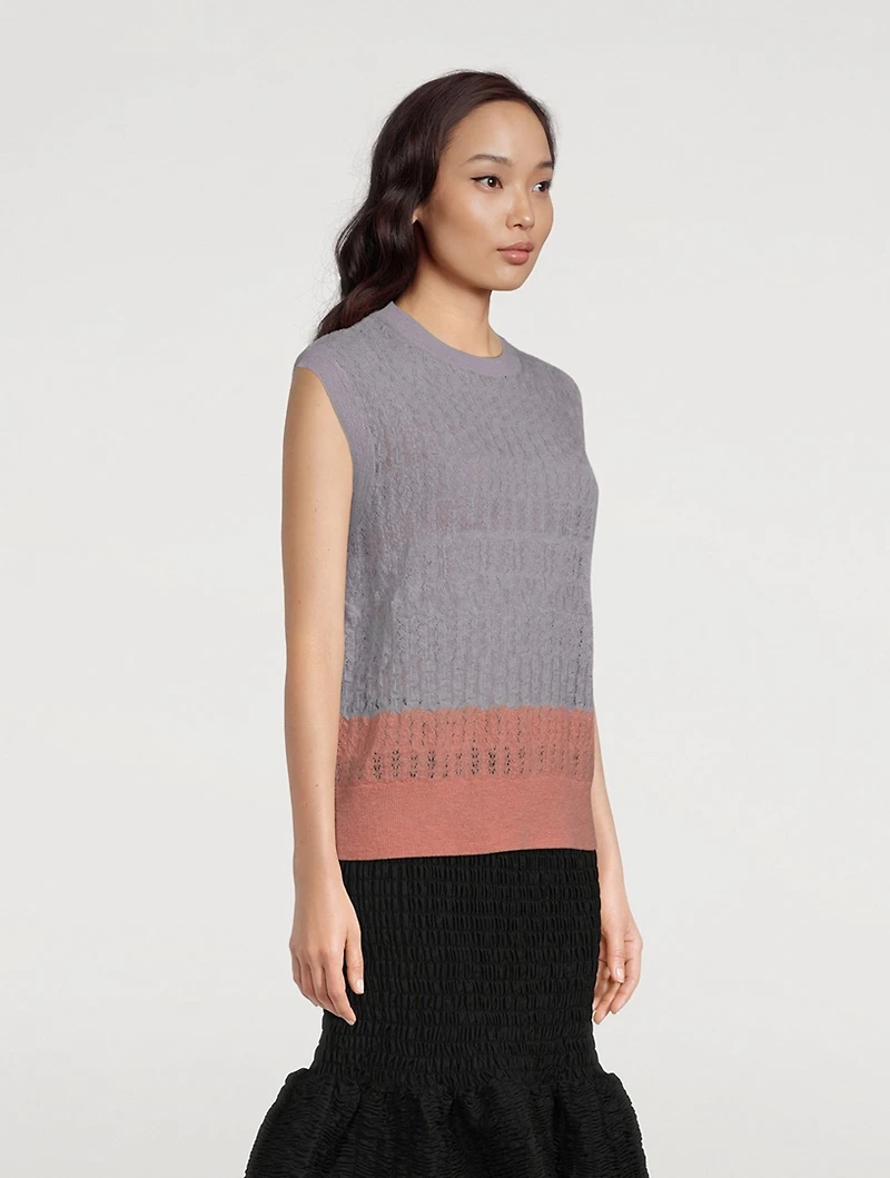 Tisha Colourblock Sleeveless Sweater