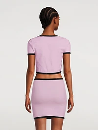 Compact Nylon Crop T-Shirt