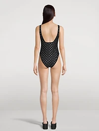 Crystal Logo One-Piece Swimsuit
