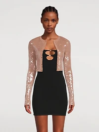 Sequin Crop Cardigan