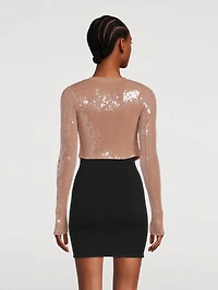 Sequin Crop Cardigan