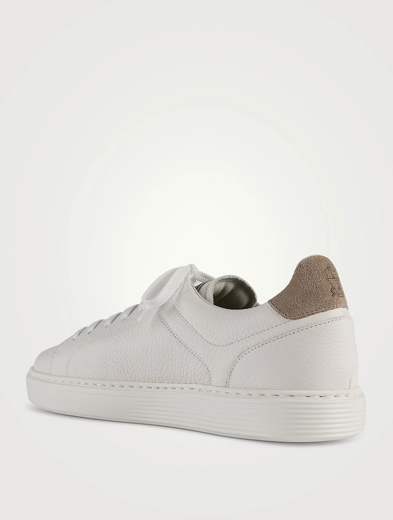 Grained Leather Sneakers
