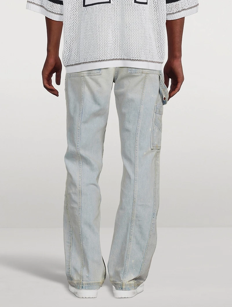 Denim Straight-Leg Carpenter Pants