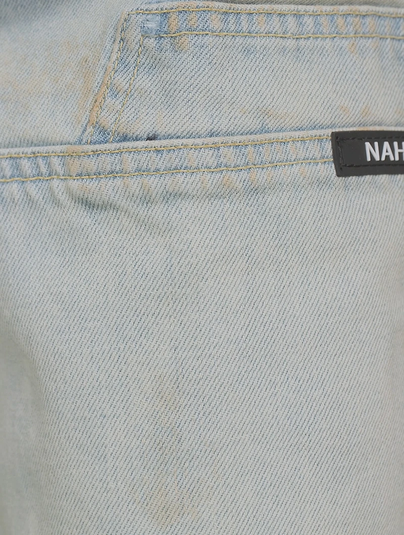 Denim Straight-Leg Carpenter Pants
