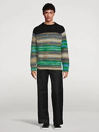 Sunset Mohair And Wool Crewneck Sweater