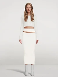 Double Button Cropped Cardigan