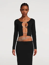 Crystal Lattice Long Sleeve Top