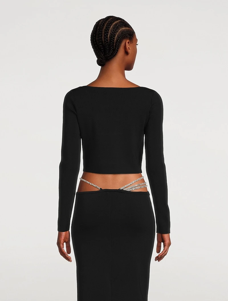 Crystal Lattice Long Sleeve Top