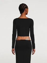 Crystal Lattice Long Sleeve Top