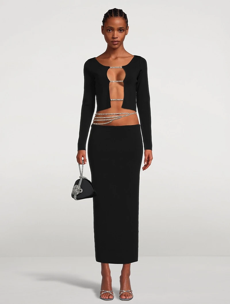 Crystal Lattice Long Sleeve Top