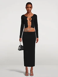 Crystal Lattice Long Sleeve Top