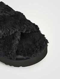 Fuzz Sugar Platform Slide Sandals