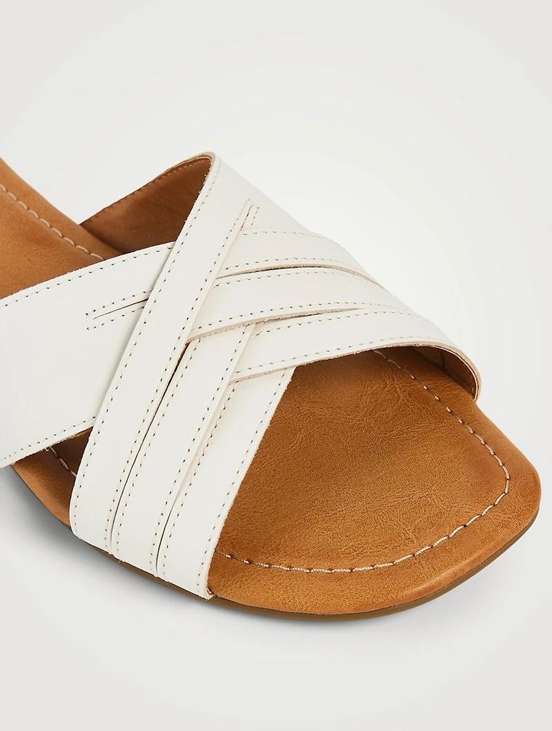 Kenleigh Leather Slide Sandals