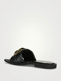 Brooklyn Leather Slide Sandals