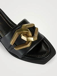 Brooklyn Leather Slide Sandals