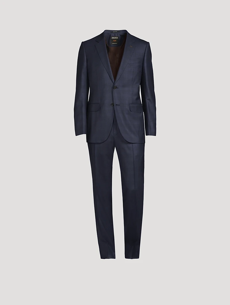 Wool Two-Piece Suit Check Print