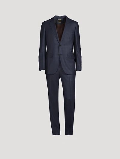 Wool Two-Piece Suit Check Print