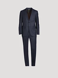 Wool Two-Piece Suit Check Print