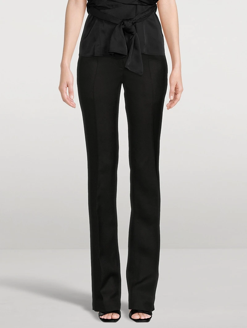 Low-Rise Slim Trousers
