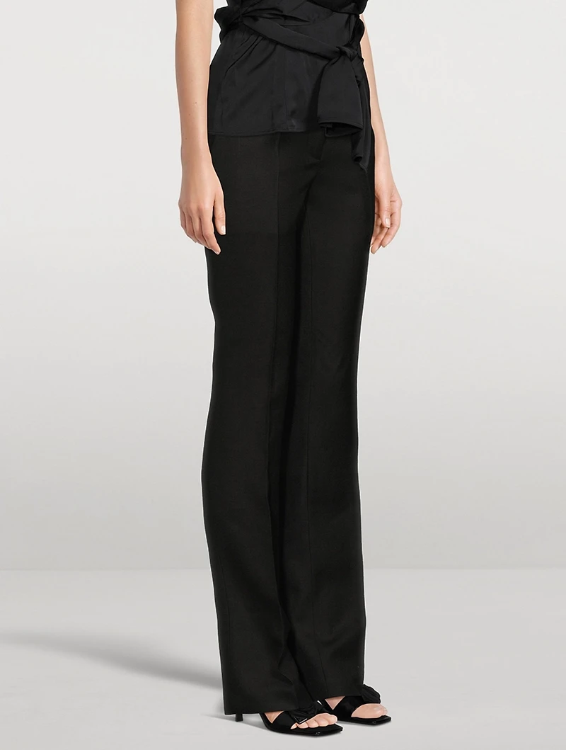Low-Rise Slim Trousers