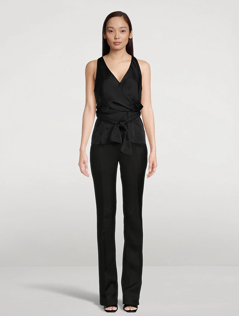 Low-Rise Slim Trousers