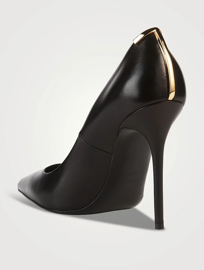 Iconic T Leather Pumps