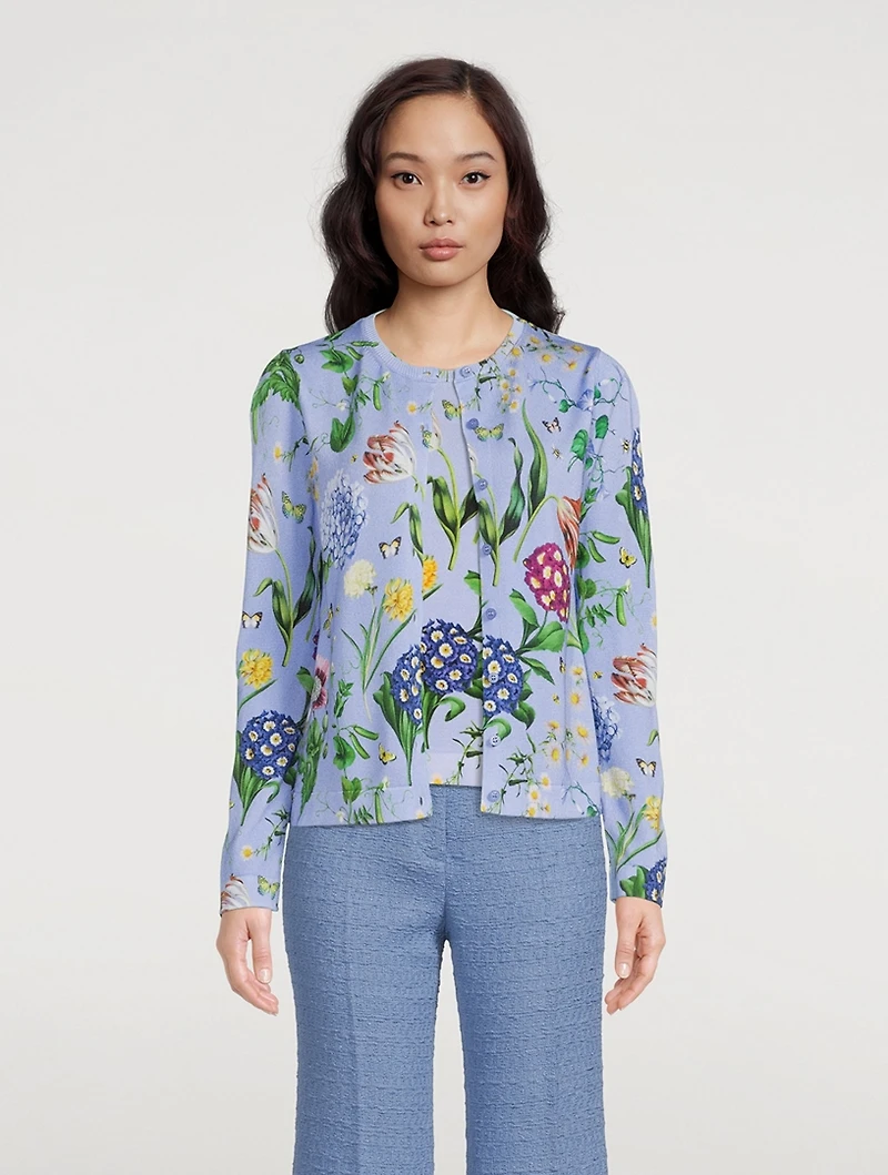 Cardigan Multi-Floral Print