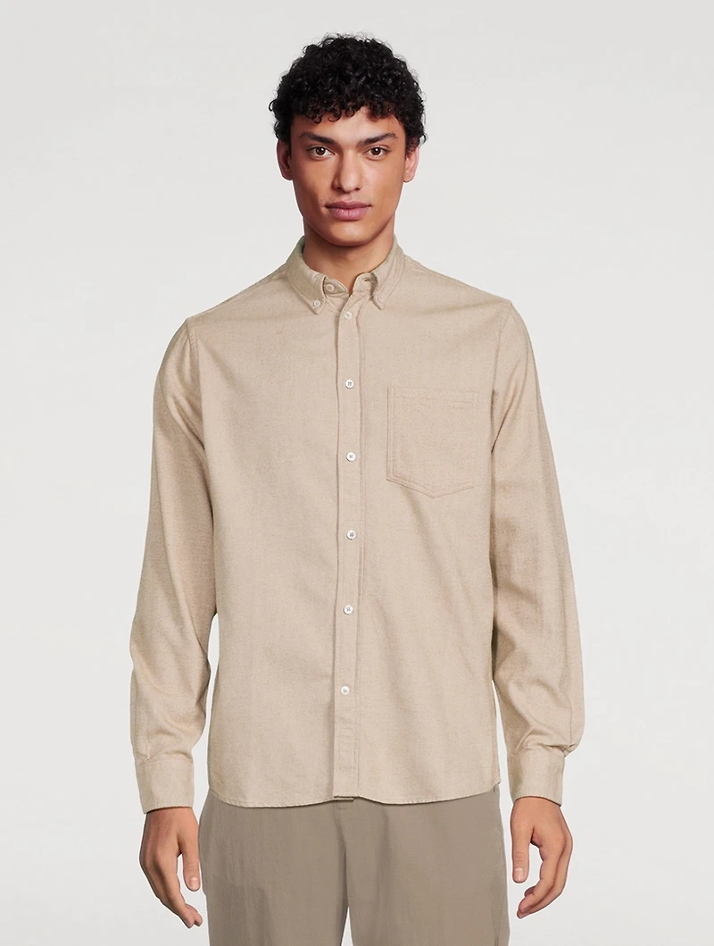 Anton Organic Cotton Brushed Flannel Shirt