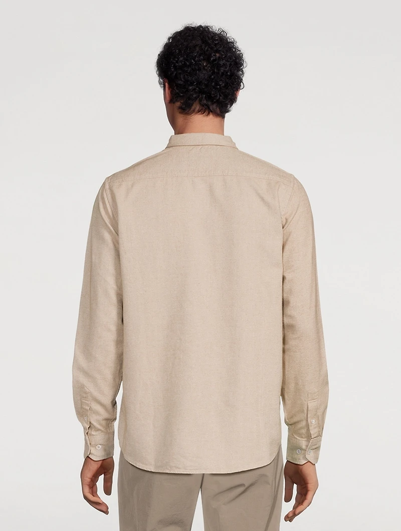 Anton Organic Cotton Brushed Flannel Shirt