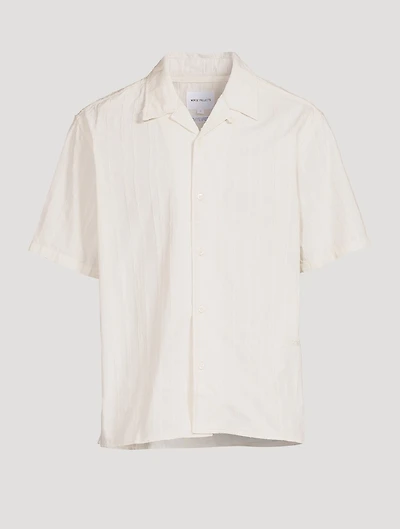 Carsten Stripe Cotton Short-Sleeve Shirt