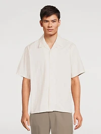 Carsten Stripe Cotton Short-Sleeve Shirt
