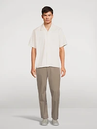 Carsten Stripe Cotton Short-Sleeve Shirt