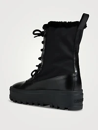 Hero Shearling-Lined Nylon Combat Boots
