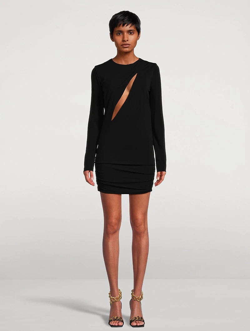 Slashed Mini Dress