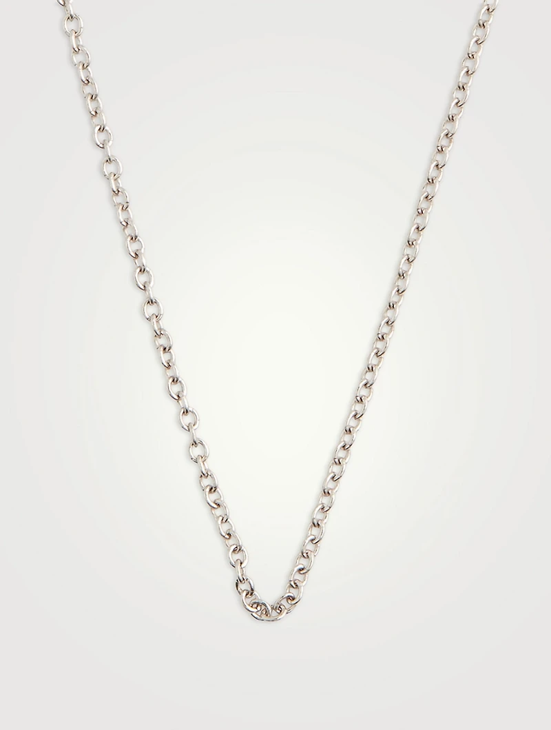 14K White Gold Cable Chain