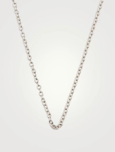 14K White Gold Cable Chain