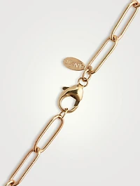 Large 14K Gold Paper Clip Chain Necklace