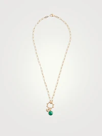 14K Gold Multi Charm Pendant Necklace