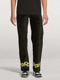 Flower Velvet Pants